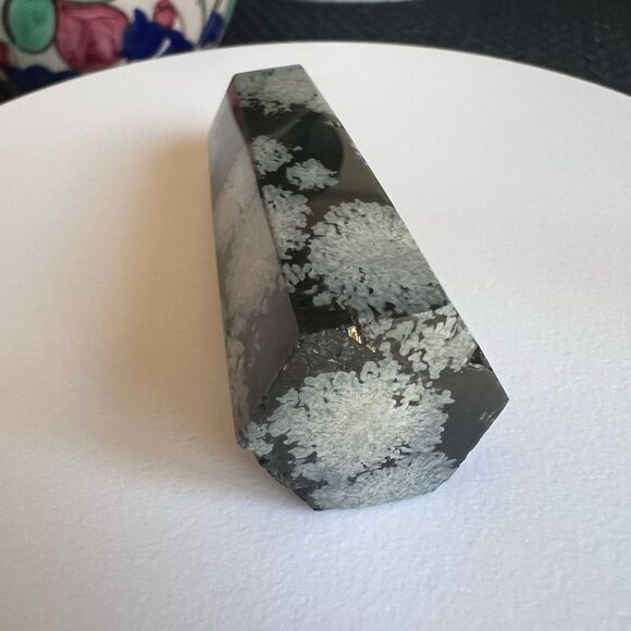 Snowflake Obsidian Crystal Tower (#16) - Picture 4 of 10
